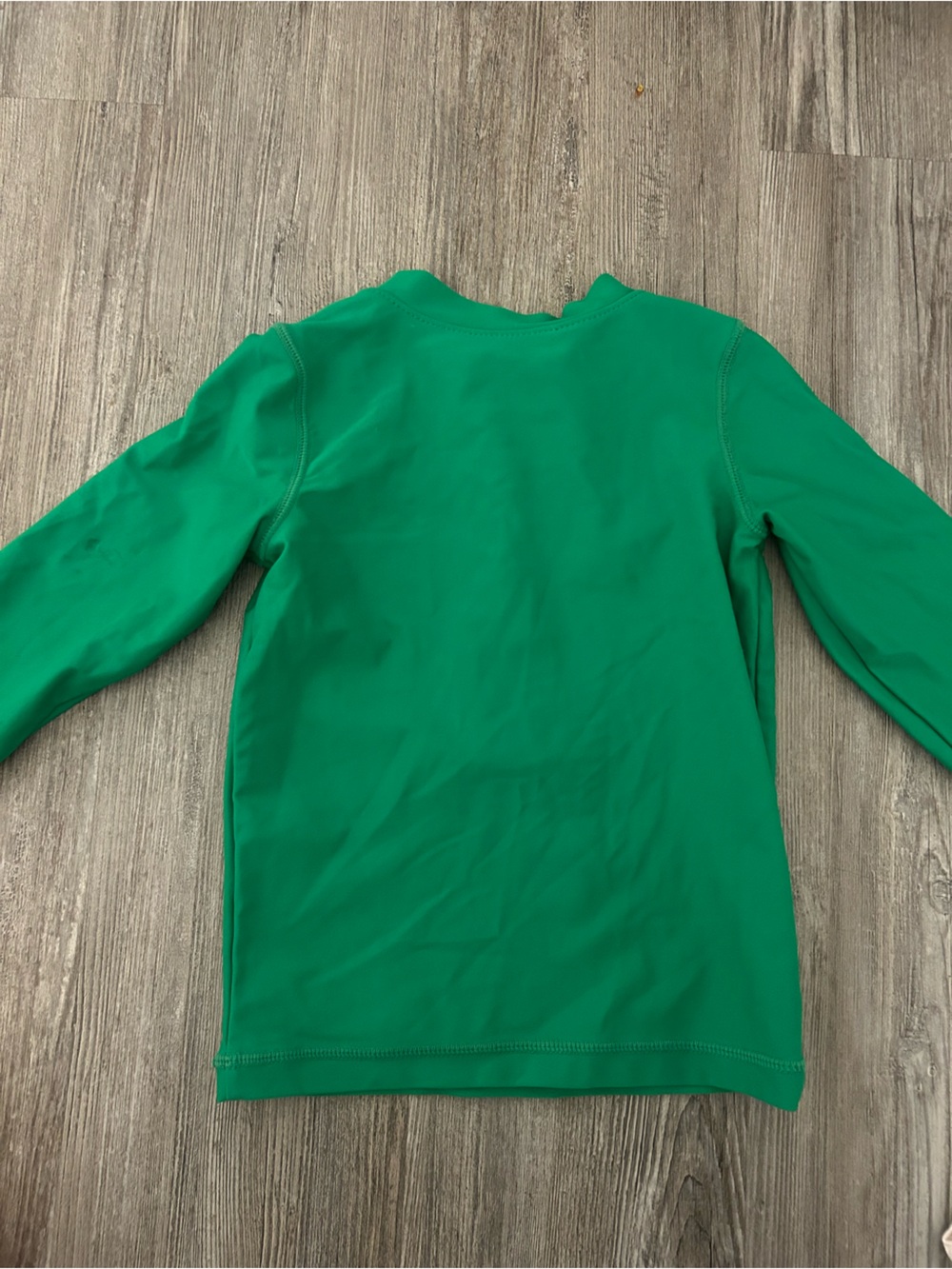 Primary Green Long-Sleeve Zip-Front Rash Guard - Picture 3 of 3